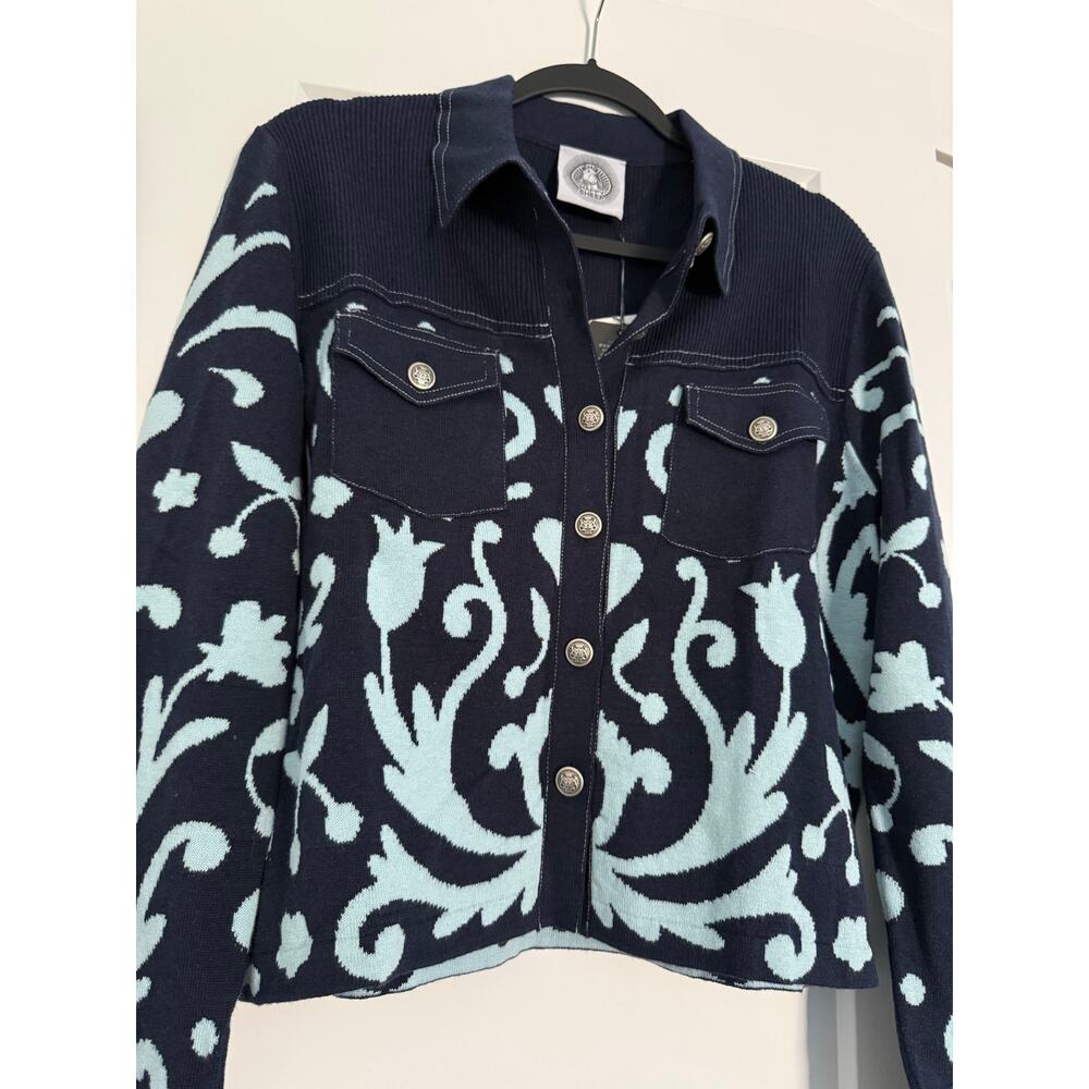 $495 New Happy Sheep Garden Knit Jacket - Cotton Cashmere - Small - Picture 3 of 11